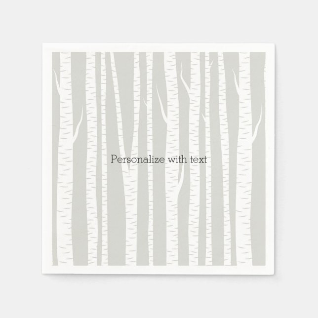 Serviette En Papier Birch Arbres blancs (Devant)
