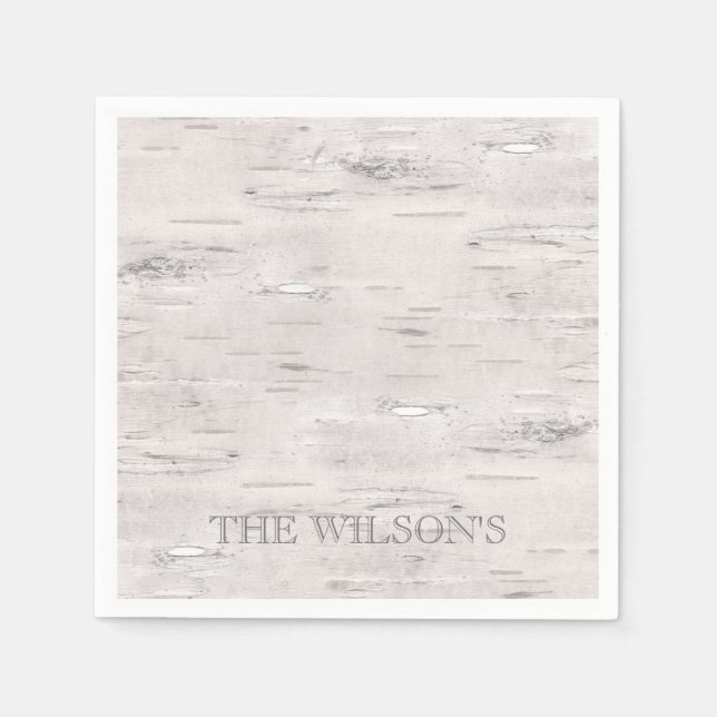 Serviette En Papier Birch Tree Natural NAME Outdoors Nuetral Aspen (Devant)