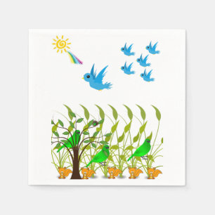 Serviette En Papier Bird Wildlife Napkin