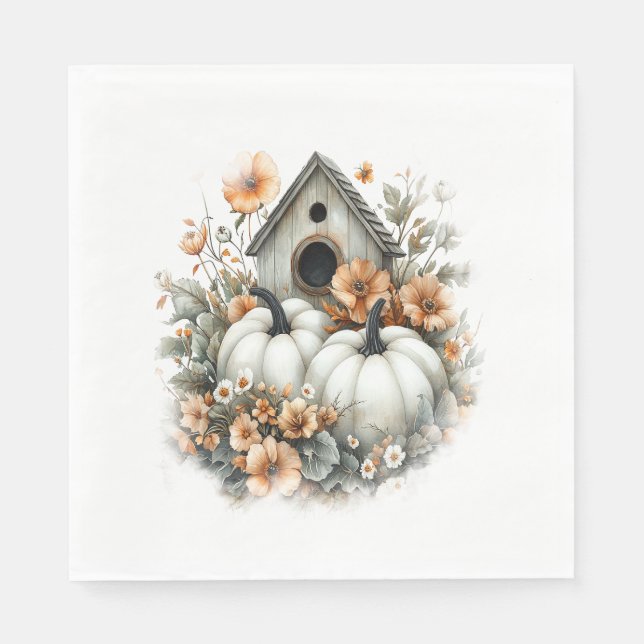 Serviette En Papier Birdhouse Shirt Country Citrouille (Devant)