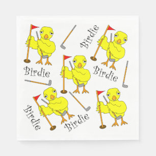 Serviette En Papier Birdie Golfer Chick