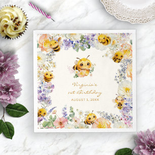 Serviette En Papier Birthday Bee
