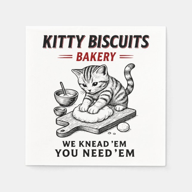 Serviette En Papier Biscuits Kitty Boulangerie (Devant)