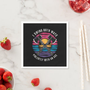 Serviette En Papier Bisexuel Je Swing Les Deux Voies Ax Funny Bi Pride