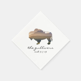 Serviette En Papier Bison Mariage rustique