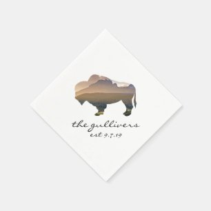 Serviette En Papier Bison Mariage rustique