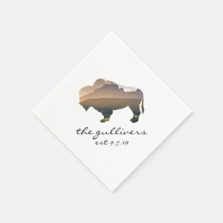 Serviette En Papier Bison Mariage rustique