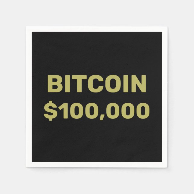 Serviette En Papier Bitcoin 100000 Célébration (Devant)