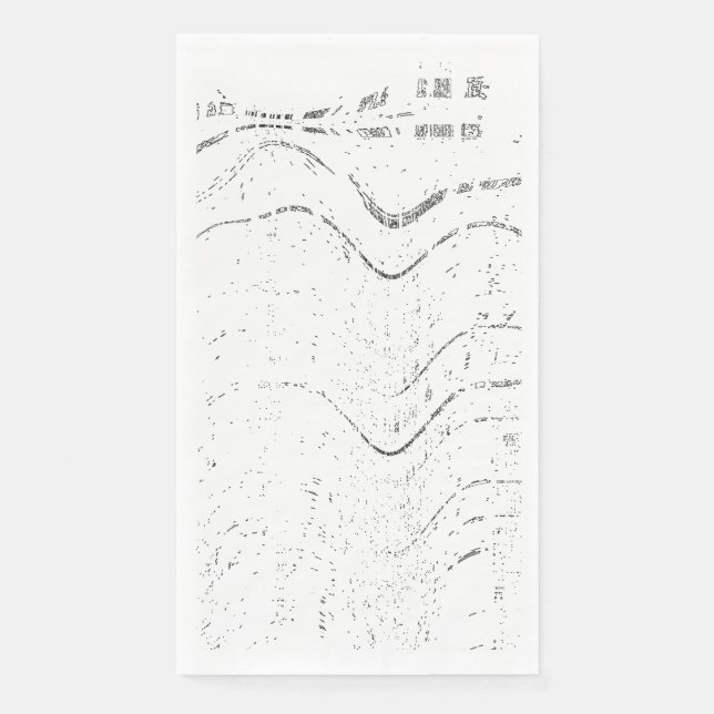 Serviette En Papier Black And White Abstract Swirl Rustic Wedding (Devant)