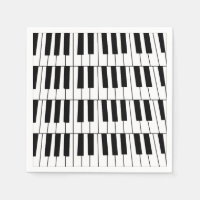 Black and White Piano Keys Pianist Musician Party