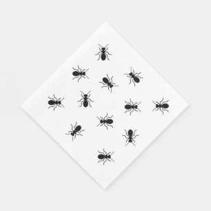 Serviette En Papier Black Ants Jardin BBQ Drôle Pique-nique