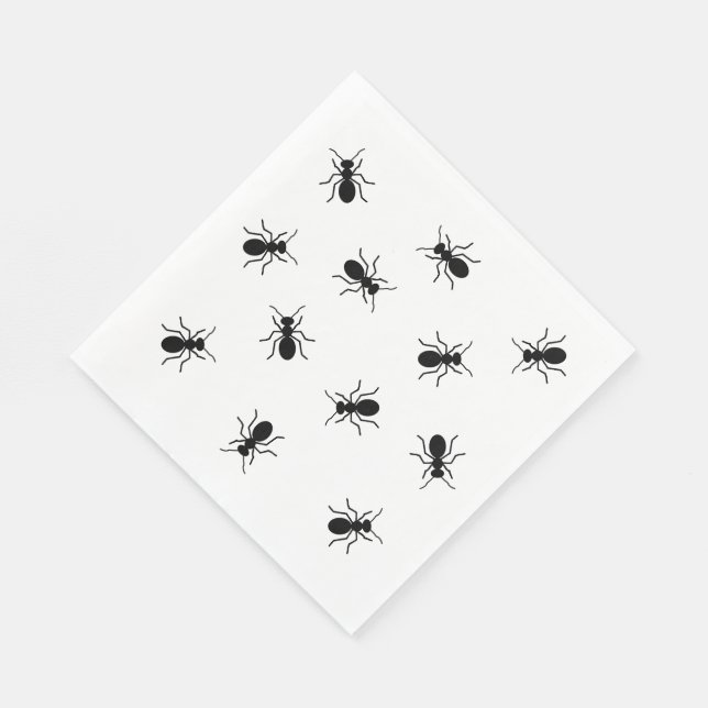 Serviette En Papier Black Ants Jardin BBQ Drôle Pique-nique (Coin)