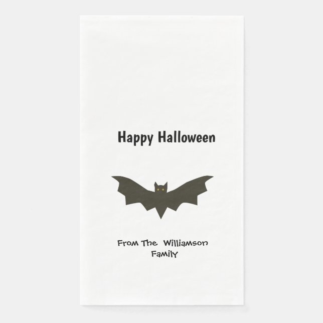 Serviette En Papier Black Bat Halloween (Devant)