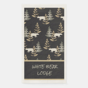 Serviette En Papier Black Bear Lodge Cabine Pays sauvage