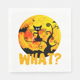 Serviette En Papier Black Cat What Black Cat -