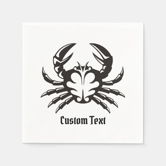 Serviette En Papier Black Crab (Devant)