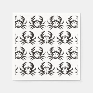 Serviette En Papier Black Crab