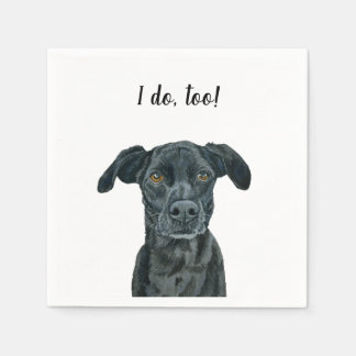 Serviette En Papier Black Dog Custom Cocktail Napkin