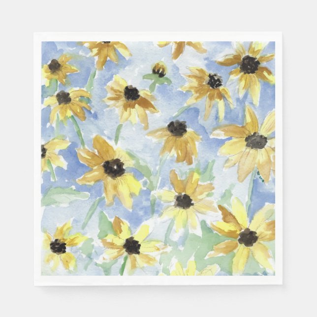 Serviette En Papier Black Eyed Susan Floral (Devant)