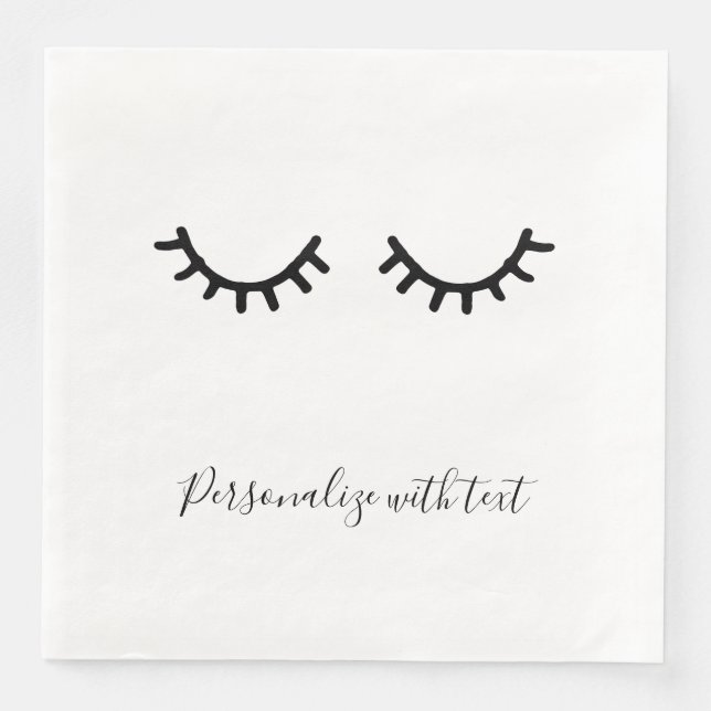 Serviette En Papier Black Eyelashes (Devant)