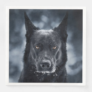 Serviette En Papier Black German Shepherd