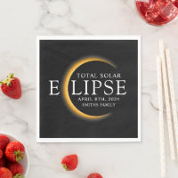Black & Gold 2024 Texas Total Solar Eclipse Family
