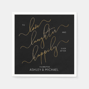 Serviette En Papier Black & Gold fière de l'engagement
