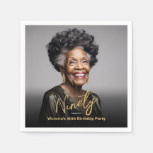 Black Gold Minimal photo moderne 90e anniversaire