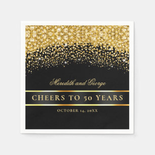 Serviette En Papier Black Gold salue 50 ans 50e anniversaire