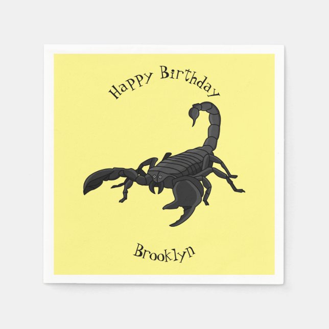 Serviette En Papier Black hungry scorpion (Devant)