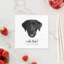 Black Lab Chien de mariage fête personnalisée Cock