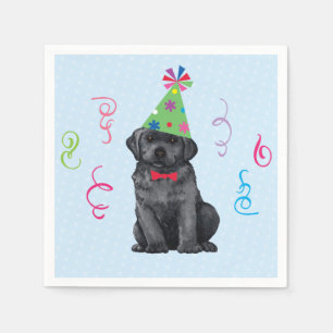 Serviette En Papier Black Lab de la fête d'anniversaire
