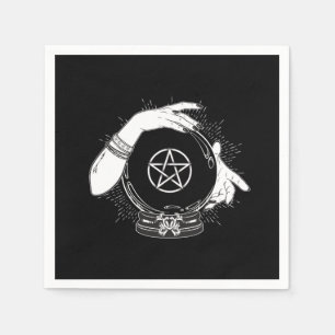 Serviette En Papier Black Mystic Fortune Teller Mystical Crystal Ball