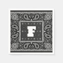 Black Paisley Bandana Anniversaire Hip hop Rap Éca