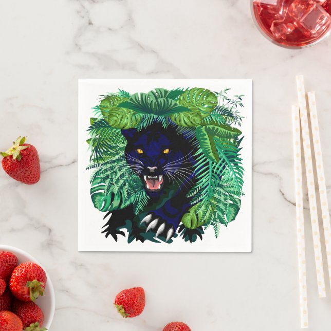 Serviette En Papier Black Panther Spirit of the Jungle (En situation)