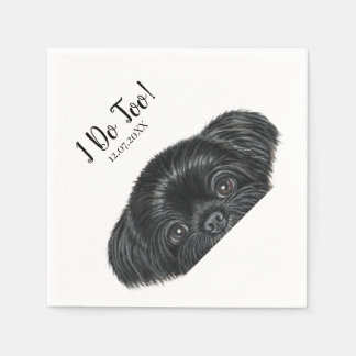 Serviette En Papier Black Shih Tzu Cocktail Mariage de serviettes