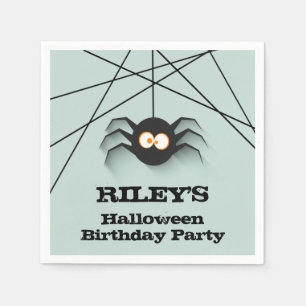 Serviette En Papier Black Spider Halloween fête d'anniversaire