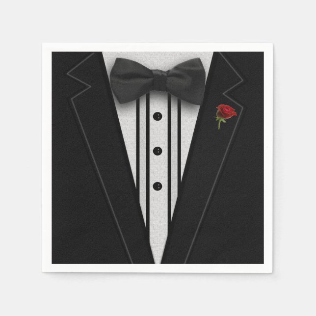 Serviette En Papier Black Tuxedo (Devant)