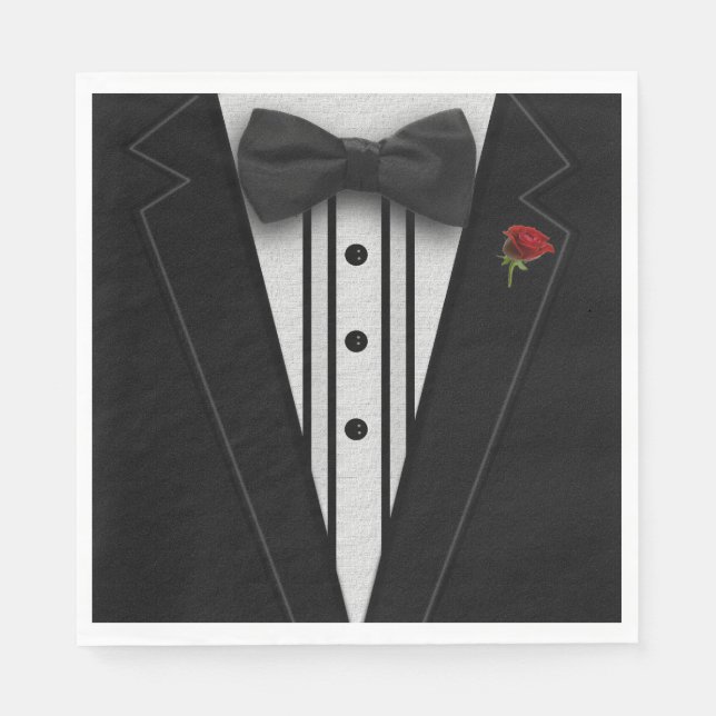 Serviette En Papier Black Tuxedo (Devant)