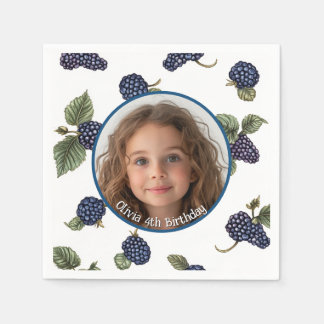 Serviette En Papier Blackberry Custom photo et nom Plaque de papier