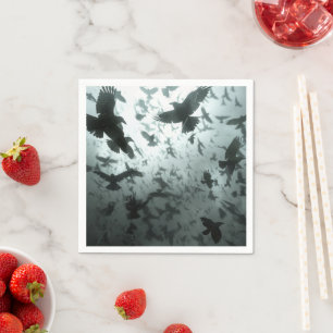 Serviette En Papier Blackbird Raven Crow Party
