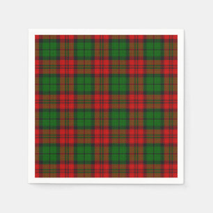 Serviette En Papier Blackwatch Campbell Tartan Red Green Plaid