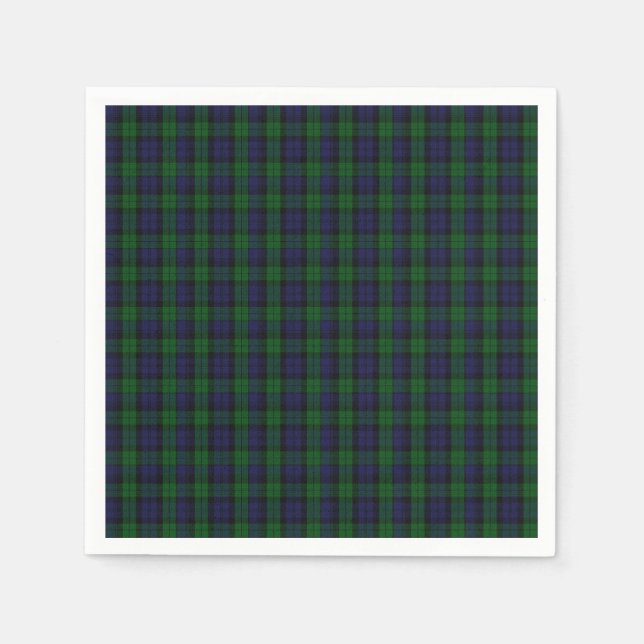 Serviette En Papier Blackwatch Tartan (Devant)