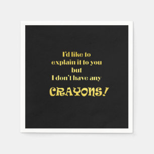 Serviette En Papier Blague drôle expliquée avec des crayons