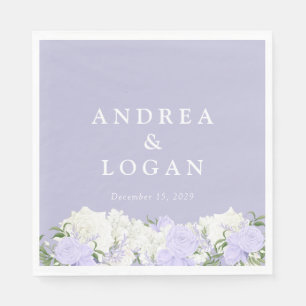 Serviette En Papier Blanc et périphérique   MARIAGE