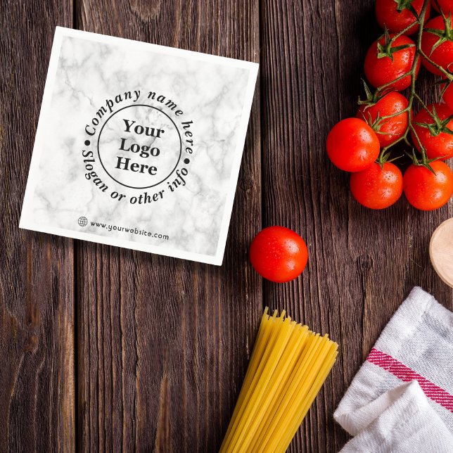 Serviette En Papier Blanc marbre (Créateur téléchargé)