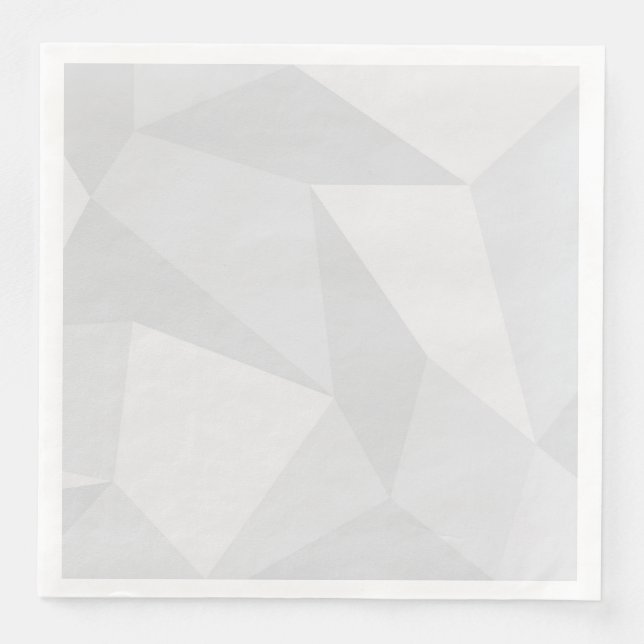 Serviette En Papier Blanc, simple, moderne, urbain, cool, motif tendan (Devant)