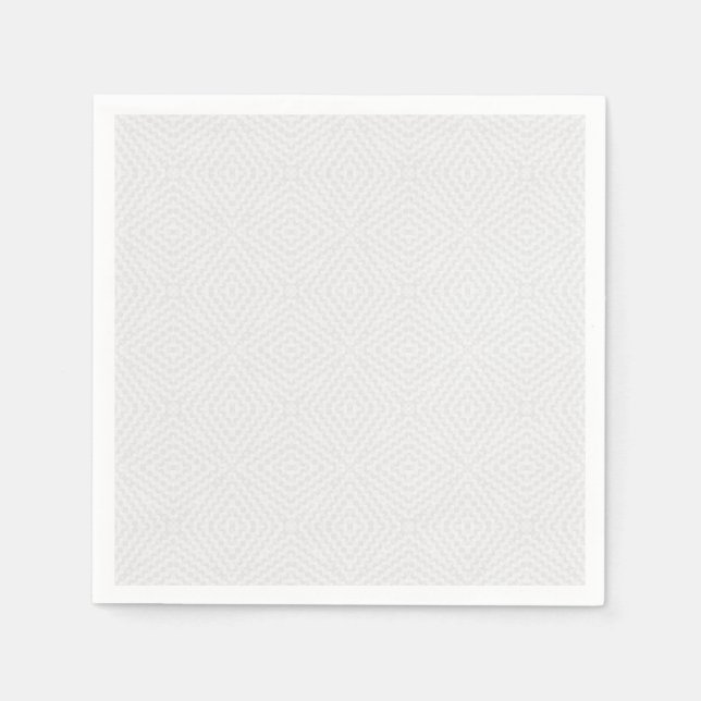 Serviette En Papier Blanc solide texturé. (Devant)