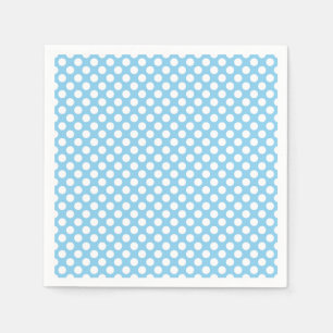 Serviette En Papier Blanc sur Bébé Bleu Moyen Taille Papier Pois
