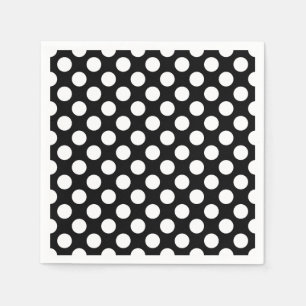 Serviette En Papier Blanc sur noir grand format papier Pois